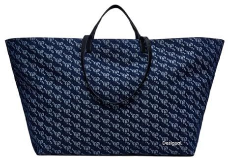 Desigual Women's Accessories Fabric Shopping Bag, Blue