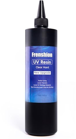 Resina UV, Upgrade Formula 500g Bassa Viscosità Duro Più Veloce Cure Resina UV con Super Crystal Clear Resin Kit per Gioielli Orecchini Collana Braccialetto Making, Casting, Rivestimento e DIY Craft