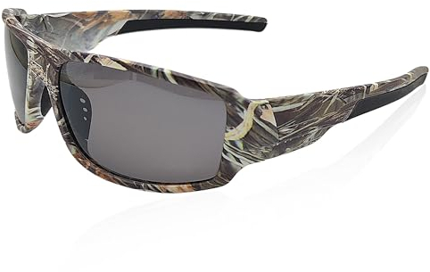 Angel-Sonnenbrille für Herren, polarisierte Sonnenbrille, Jagd-Sonnenbrille mit TR90-Camouflage-Rahmen, Angelbrille, um Fische im Wasser zu sehen, UV-Schutz, reduziert Blendung, für Fahrbrillen