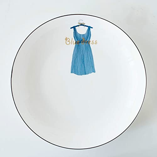 OQHAIR Frutero Cerámica Blanca Dibujos Animados Plato Hondo Ensalada De Frutas Filete De Frutas Arroz Al Horno Plato De Sushi Postre Vajilla Platos De Cocina Vajilla Plato De Frutas (Colo