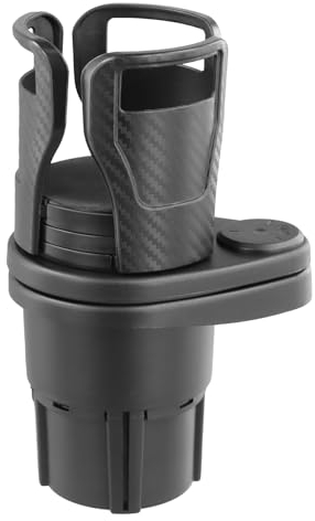 Car Cup Holder Expander, Car Drink Cup Holder Expander, Car Dual Cup Holder Adjustable, 2 In 1 Multifunctional Car Cup Stand Expander, 360 Degrees Car Cup Holder, Compatible for Most Vehicles