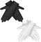 Lusofie 2 Paar Spandex Handschuhe Weiß Schwarz für Damen Kurze Spandex Handschuhe Driving Gloves Oper Teeparty Braut Hochzeit 1920er 50er Jahre Accessoires Cosplay Handschuhe herren Halloween