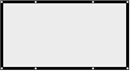 Beufee Projector Screen, Portable Outdoor Movie Theater screen White Sheet for Projector 16:9 Outdoor Projector Screen(120 in)