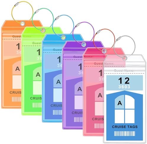 Lot de 6 étiquette bagage étanches transparentes, etiquettes à bagage, Etiquette Valise Voyage Avion pour Sac de Voyage Valise Sacs à dos