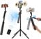 Trépied de suivi automatique du visage de 180,1 cm, rotation à 360° avec support et lumière, support pour appareil photo de téléphone avec télécommande et contrôle gestuel, perche à selfie extensible