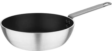 Hygiplas Frypan Aluminium Non - stick Teflon Plat Plus Purple Handle - 240x40mm | Color-coded handle prevents allergen cross-contamination, built for busy professional and commercial kitchens.