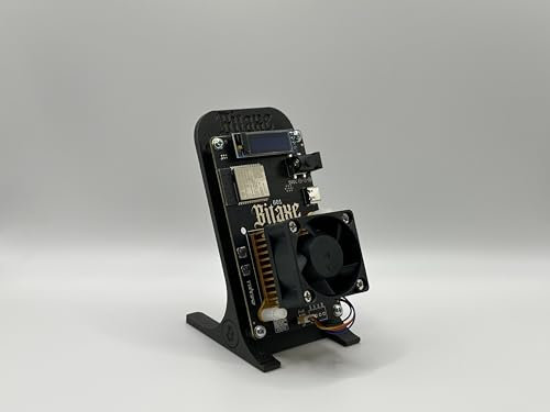 : Bitaxe Gamma Bitcoin Miner – Premium Plug-and-Play Home Miner | Made in Germany | 1,3 TH/s | inkl. Netzteil & Halterung (Standard Lüfter - Schwarze Halterung)