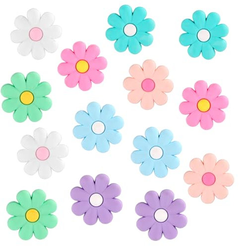 14uds Iman Nevera Flores, Imanes para Refrigerador de Silicona Lindos Imanes Decorativos para Nevera para Puertas de Refrigeradores Pizarras Blancas Casilleros