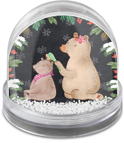 Mr. & Mrs. Panda Weihnachts Schneekugel Bär Kind - Geschenk, Mama, Schnee Kugel, Muttertag, Tochter, Familie, Bären, Weihnachten, Große, wohnaccessoire