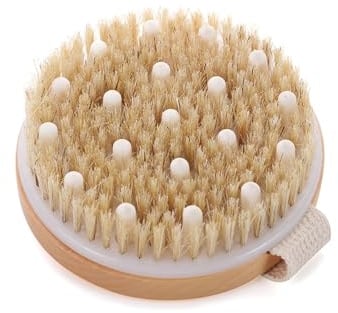 Massagebürste,Trockenbürste Lymphdrainage,Körperbürste Naturborsten,Badebürste,Hautbürste Cellulite Bürste Massagebürste Körper Bürste,Peeling Bürste Reduziert Celluliteum Durchblutung verbessern