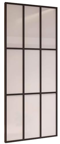 Raumteiler aus schwarzem Glas für Badezimmer, Büro, Hotel, Restaurant, dekorative Trennwand mit Arbeitsplatten, Halbwandteiler für Toilette, 80 x 90 cm