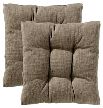 Traumnacht Cozy Stuhlkissen 40x40x6 cm | Hellbraun | Bequem & hochwertig | Hoher Sitzkomfort | Pflegeleicht & strapazierfähig | Indoor & Outdoor geeignet | 2er Set | Deutscher Qualitätsstandard