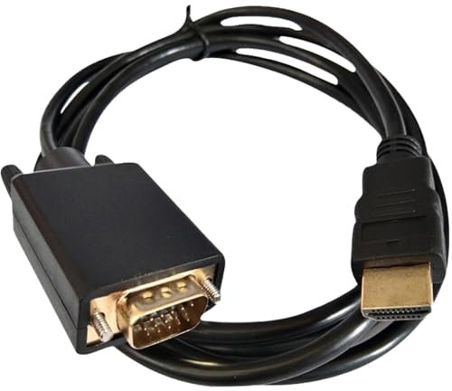 Leloco HDMI auf VGA Kabel 1,8M, Stecker auf Stecker, HDMI VGA Adapter 1080P, Kompatibel mit HDTV, Projektor, Monitor, Computer, Desktop, Laptop, Xbox, PC usw
