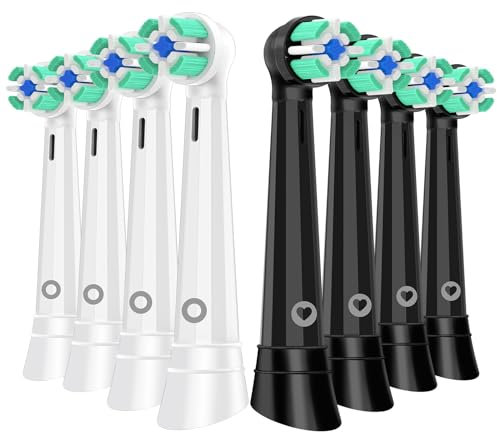 8 Stück Aufsteckbürsten Kompatibel mit Oral B IO 3N/3/4/5/6/7/8/9/10 Series Zahnbürste Elektrische, IO Zahnbürste Aufsätze Kompatibel mit Oral B IO für gute Reinigung und Schutz der Zähne Schwarz/Weiß