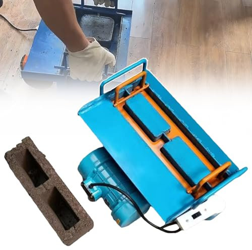FLNOZAMZ Electric Hollow Making Maker Machine, Soil Block Maker, Multiple Molds Optional, 45s Fast Forming, 30 Bricks/H, Vibration Frequency 212 Times/Min (H4)