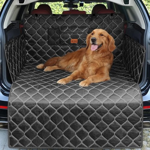 KYG Car Boot Protector, Waterproof, Nonslip, Boot Liner for Dogs, Heavy-Duty Dog Car Seat Cover with Bumper Protection, Scratch-Proof & Durable Boot Liner Fits Cars, Hatchback SUVs 73x41 ALL Black