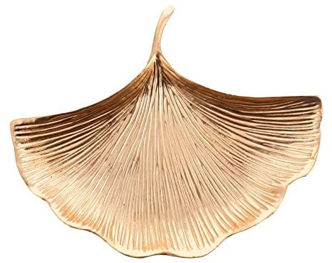 KOMBIUDA Portagioie Design Foglia Ginkgo Vassoio Decorativo per con Ampia Capacità e Facile Pulizia per Organizer e Accessori