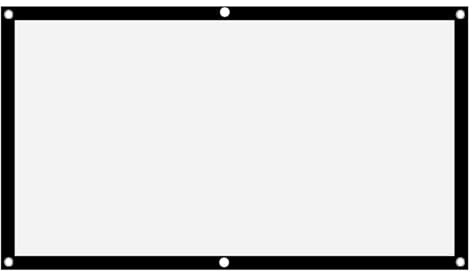Jiawu Rideau D'ordinateur Portable Léger avec Corde de Bande-Annonce pour Une Installation D'écran de Projection Simple 16: 9 pour Surveiller Les Films en Plein Air (60 Pouces)