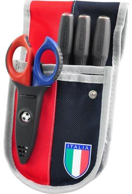 Intercable 19136-CC - Marsupio da elettricista Rossoblu - Cagliari Calcio - con Giraviti SLIM e Forbice F1