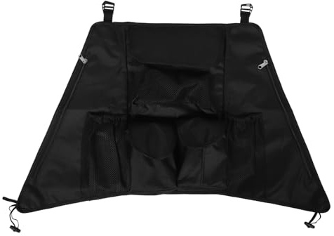 ORFOFE Babykinderwagen Organizer Tasche Fächer Stabile Untergestell Aufbewahrungstasche Mesh Netz Babyflaschen Windeln Aufbewahrungstasche Für Kinderwagen Einfach Montierbar Schwarz