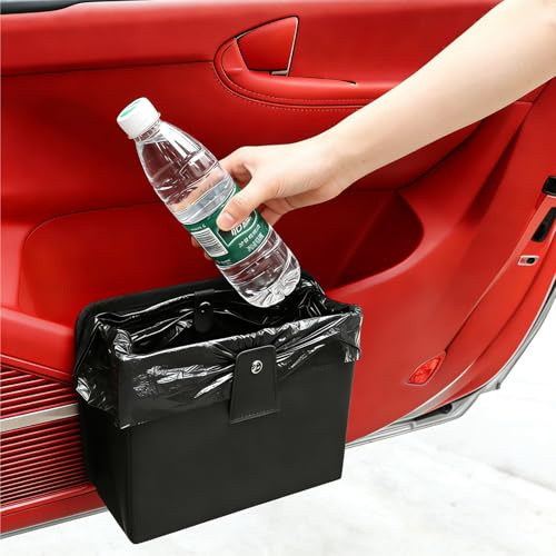 Plstod Auto-Mülleimer, Faltbarer Mülleimer fürs Auto, Wasserdicht und Auslaufsicher,für den Vorder- und Rücksitz des Autos, Mülleimer für die Rückseite des Autos, Mini tragbarer Innen-Mülleimer