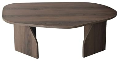 Modern Walnut Coffee Table, 100 cm x 60 cm x 35 cm | 100% Melamine Coated Particle Board, 18 mm Thickness | Stylish & Functional Design for Home