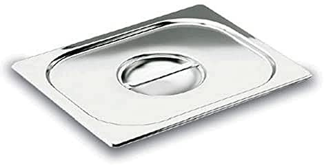 LACOR 66907 GN-Deckel 2/4 mit Griffe d | Aus lebensmittelechtem Edelstahl gefertigt; hohe Korrosionsbeständigkeit und Haltbarkeit im täglichen Gebrauch