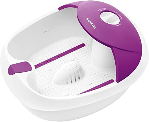 SENCOR SFM 3721VT Fußbad mit Fußmassag (90 Watt, Vibrationsmassage, Warmhaltefunktion mit Sprudel, Fuss Spa) lila