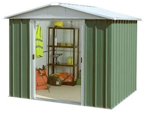 Yardmaster 8x7 Apex Metal Shed 10 yr Guarantee - Emerald Deluxe Metal Shed