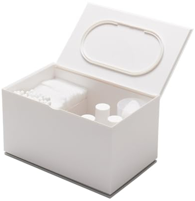 YAMAZAKI 2427 Veil Bad-Organizer, weiß, ABS-Harz/ELASTOMER, minimalistisch, 16 x 10 x 9 cm