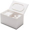 YAMAZAKI 2427 Veil Bad-Organizer, weiß, ABS-Harz/ELASTOMER, minimalistisch, 16 x 10 x 9 cm