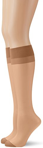 Hudson Damen Kniestrümpfe Lilly Lafina 15 2-Pack druckfreier Bund Havanna 0788 ONESIZE