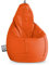 HAPPERS Puff Salón Pera Polipiel Interior Naranja XL