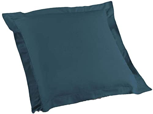 douceur d'intérieur, Taie d'Oreiller (63 x 63 cm) Lina Bleu Nuit, 100% Coton
