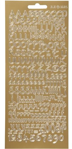 Creativ Aufkleber, goldfarben, Einheitsgröße