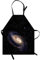 ABAKUHAUS Galaxis Kochschürze, Spiral-Universum in einem Feld von Sternen-Astronomie-Thema-tiefem Weltraum-Druck, Höhenverstellbar Klare Farben ohne verblassen, Schwarz Beige