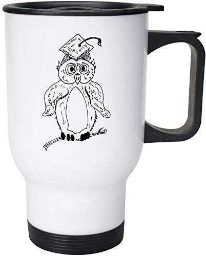 Azeeda 400ml 'Graduation Owl' Reusable Coffee/Travel Mug (MG00027841)