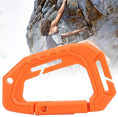 Taidda- Hochfester D Form Bergsteigen Schnalle 10PCS Kunststoff Karabiner Yoga Hängemattenschnalle Kletterkarabiner, Verriegelungskarabiner, Klettern für Hängematten Outdoor Stream Descent Orange