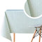 KP HOME Abwischbare PVC Tischdecke Rechteckig 300 x 140 cm, Wasserdichtes Kunststoff Wachstuch, Esstischdecke, Pflegeleicht, Für bis zu 10 Persons, Weich Mintgrün mit Geometrischem Retro-Blumenmuster