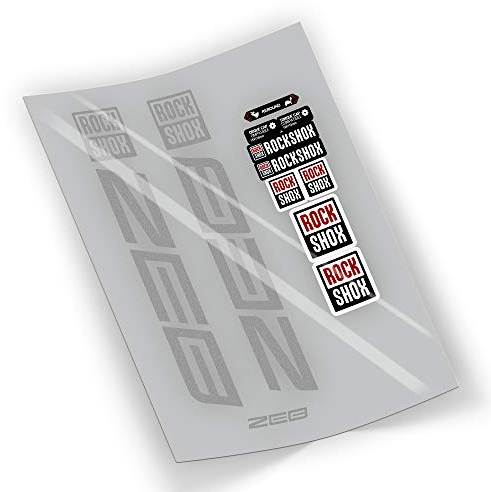 FA221 Aufkleber Rock Shox Zeb 2021 Selbstcollant Aufkleber Sticker (Silber)