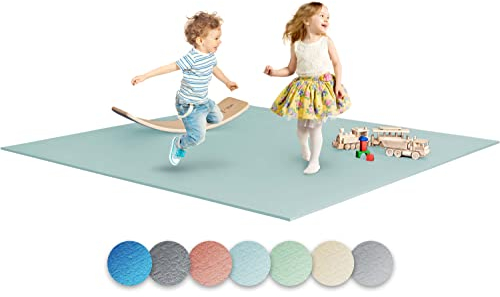 Ehrenkind® Krabbelmatte PRO | Extra dick und soft | Made in Germany | Spielmatte Baby |Oeko-Tex 100 | Größe 180x120cm NEBELBLAU