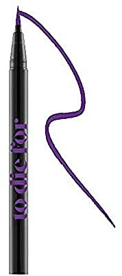KRASH KOSMETICS Eyeliner Líquido Morado To Die For REINONA - Formula Waterproof 24h Larga Duración - Delineador Ojos Colores Pigmentados - Aplicador de Fieltro Punta Fina - Vegano y Cruelty Free