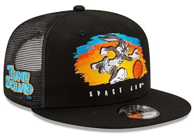 New Era Bugs Bunny Looney Tunes Space Jam Trucker Schwarz Verstellbare 9Fifty Snapback Cap - One-Size