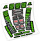 Rock Shox Boxxer Aufkleber aus Vinyl Aufkleber Haarnadel (Apple Green)
