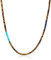 COAI Geschenkideen Herren Heishi Surfer Halskette Bohemian Stammes Kette aus Tigerauge Synthetischem Türkis Lapislazuli