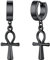 U7 Klappcroelen mit Ankh-Kreuz Anhänger schwarz Edelstahl Kleine Creolen Ohrringe Gotik Biker Punk Rock Huggie Kreolen Modeschmuck Accessoire