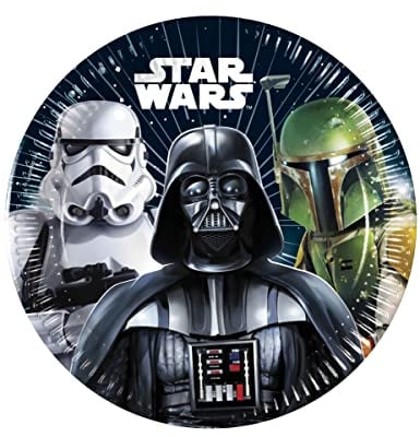 Procos 8 Star Wars Galaxy Paper Plates 20 cm – Black – One Size