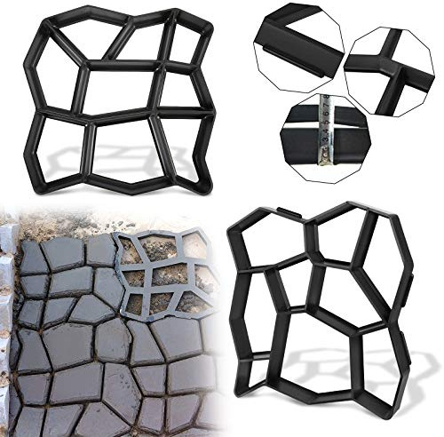 UISEBRT DIY Molde de Hormigón Molde para Cemento Molde para Hacer Pavimentos Caminos para Acera, Jardín, Camino de Césped (2 piezas)