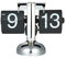 Kavolet Tischuhr Retro, Flip Uhr, Retro Flip Over Clock, Auto Flip Retro Tisch Uhren Metall, Wecker Standuhr Edelstahl Flip Innenzahnrad Betätigte Quarzuhr Schwarz/Weiß