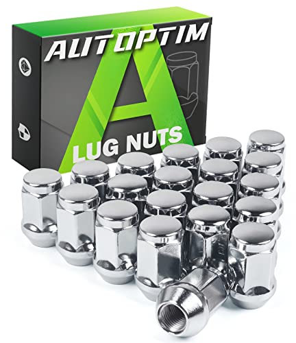 AUTOPTIM 1/2-20 Radmuttern – Ersatz für Jeep Wrangler JK, 2002–2012 Liberty, 1993–2010 Grand Cherokee, Ford Explorer Edge Mustang Aftermarket-Rad, Chrom geschlossenes Ende, 20 Stück